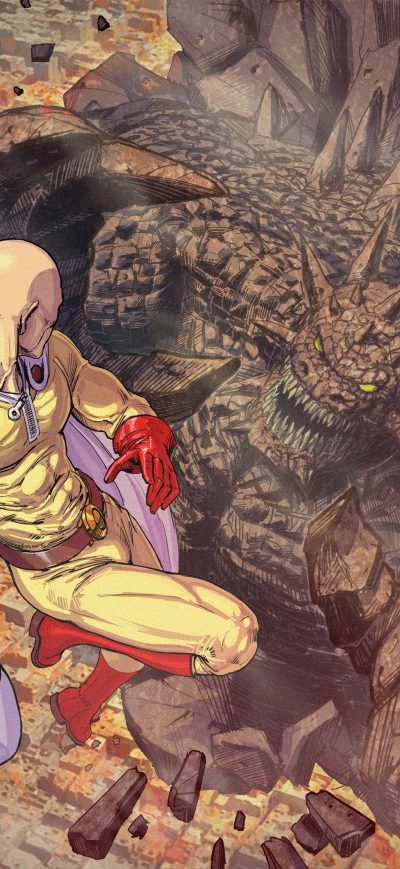 Fond d'écran iPhone Saitama One Punch Man 4k