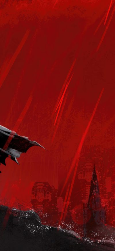 Fond d'écran iPhone Batman Red 4k Art
