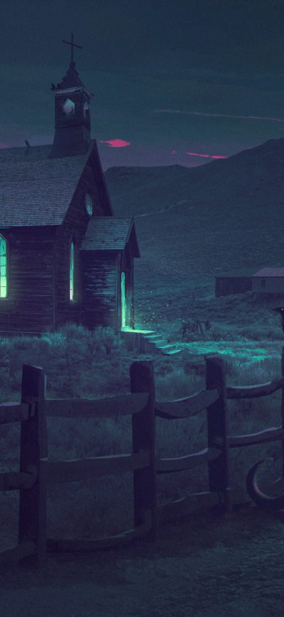 Fond d'écran iPhone Church Illustration 4k