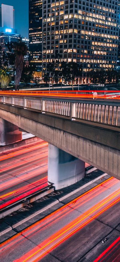 Fond d'écran iPhone Long Exposure City Road 4k