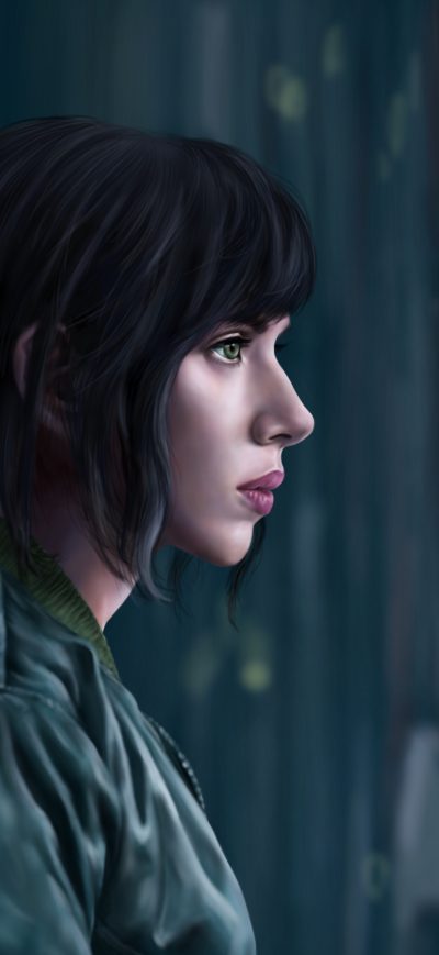 Fond d'écran iPhone Scarlett Johansson Artwork Ghost In The Shell