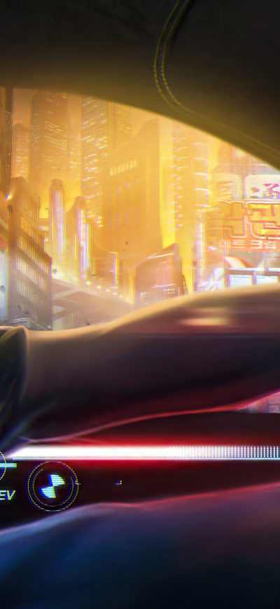 Fond d'écran iPhone Cyberpunk Boy Car Rider 4k