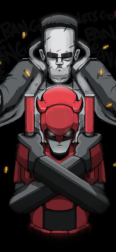 Fond d'écran iPhone Daredevil And Punisher 4k