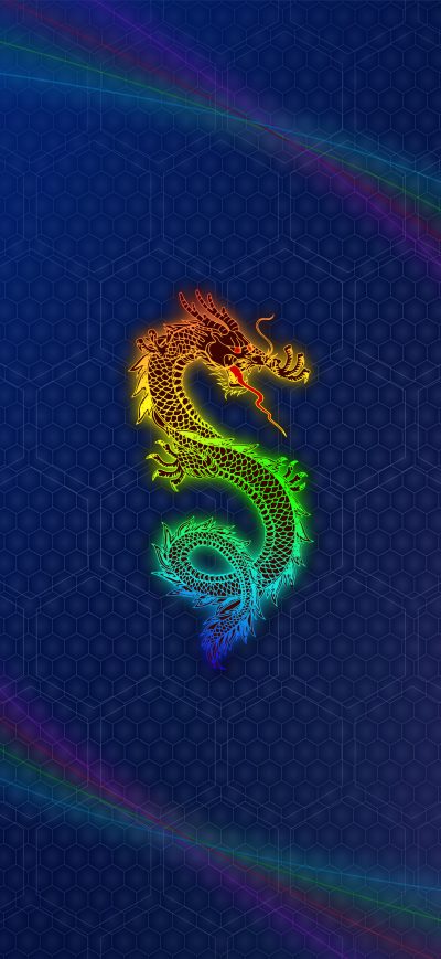 Fond d'écran iPhone Rainbow Dragon 5k