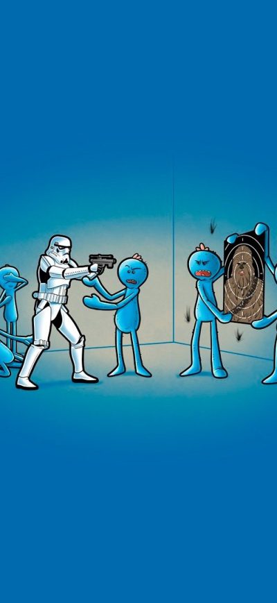 Fond d'écran iPhone Meeseeks Vs Stormtrooper