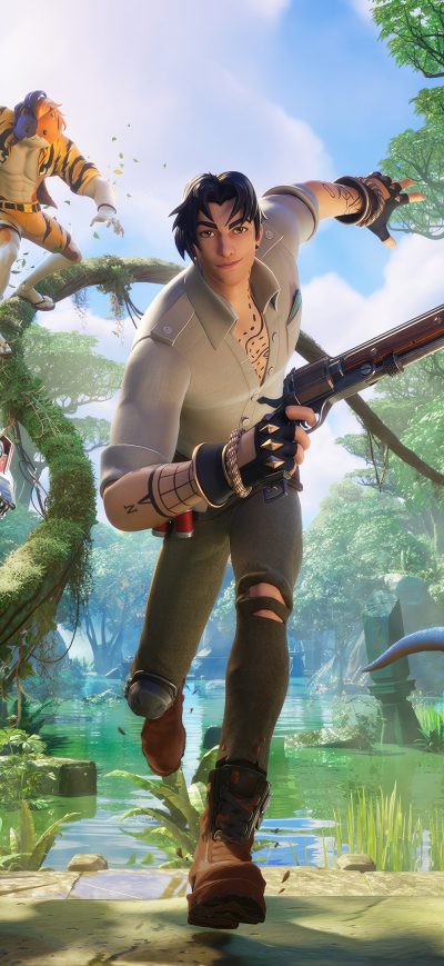 Fond d'écran iPhone Fortnite Wilds 4k