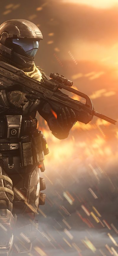 Fond d'écran iPhone Incendiary Halo 4k