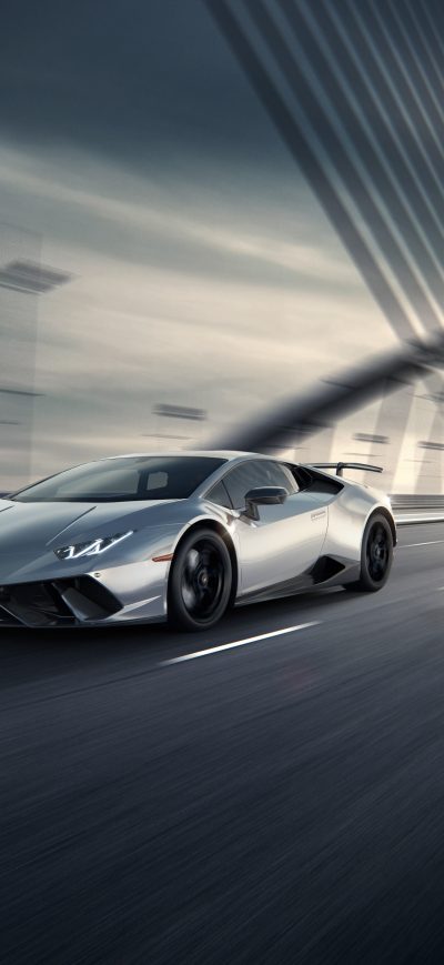 Fond d'écran Lamborghini Perfomante 4k sur iPhone