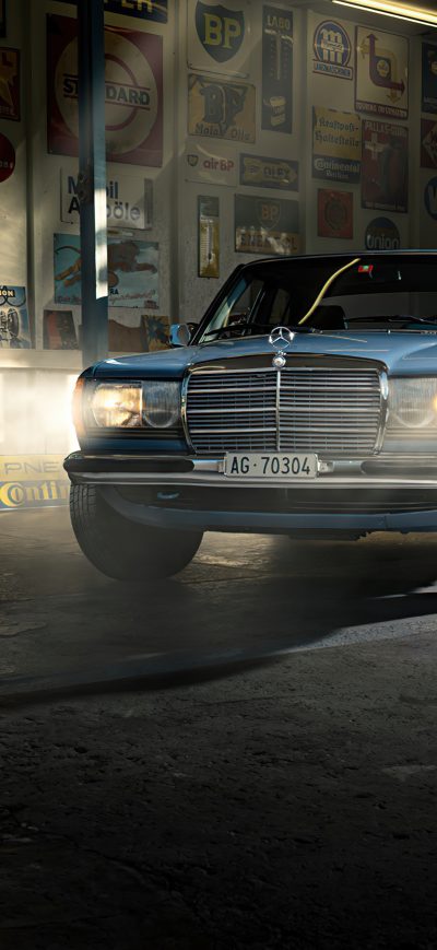 Fond d'écran iPhone Mercedes Benz W123 5k
