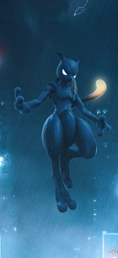 Fond d'écran iPhone Mewtwo 4k
