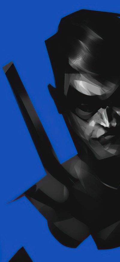 Fond d'écran iPhone Nightwing Minimal Blue 4k