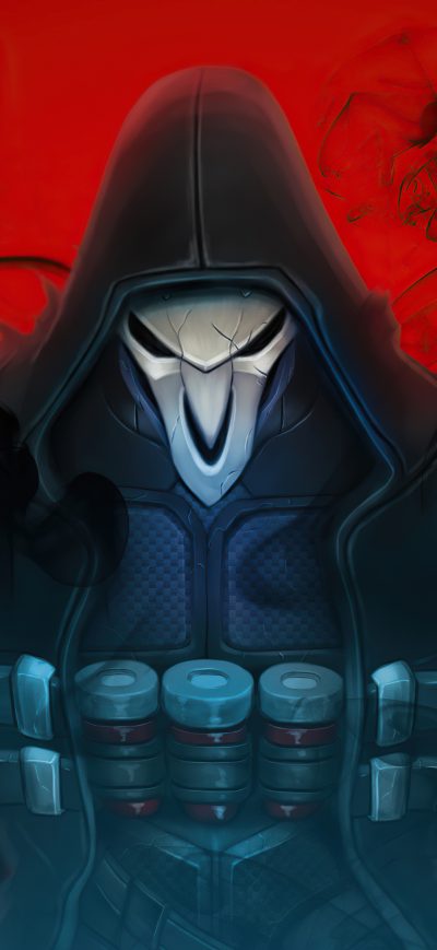 Fond d'écran iPhone Reaper Overwatch Fanart 4k