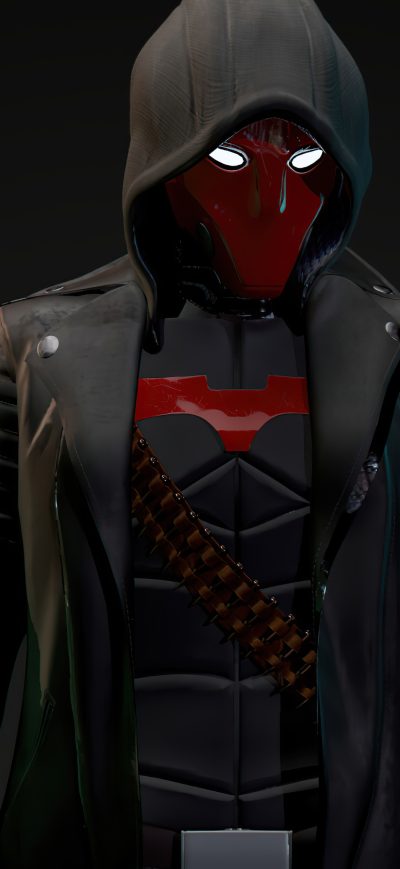 Fond d'écran iPhone Red Hood Glowing Eyes 5k