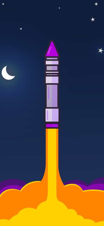Fond d'écran iPhone Rocket Minimalism 4k