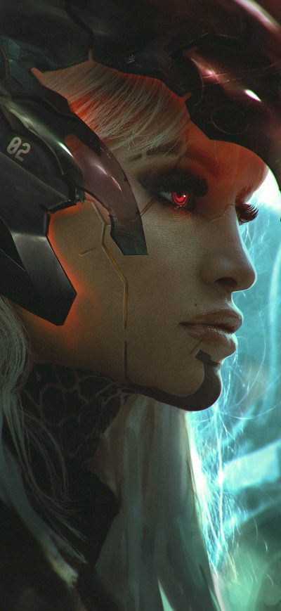 Fond d'écran iPhone Scifi Police Girl 4k