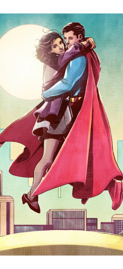 Fond d'écran iPhone Superman And Lois Comic Art 5k