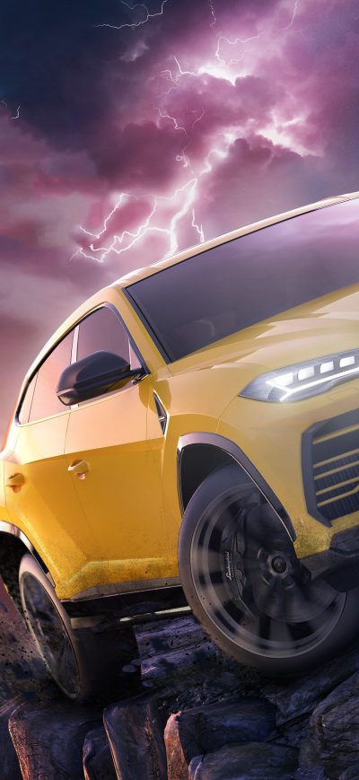 Fond d'écran iPhone Lamborghini Urus Forza Horizon 4 Fortune Island