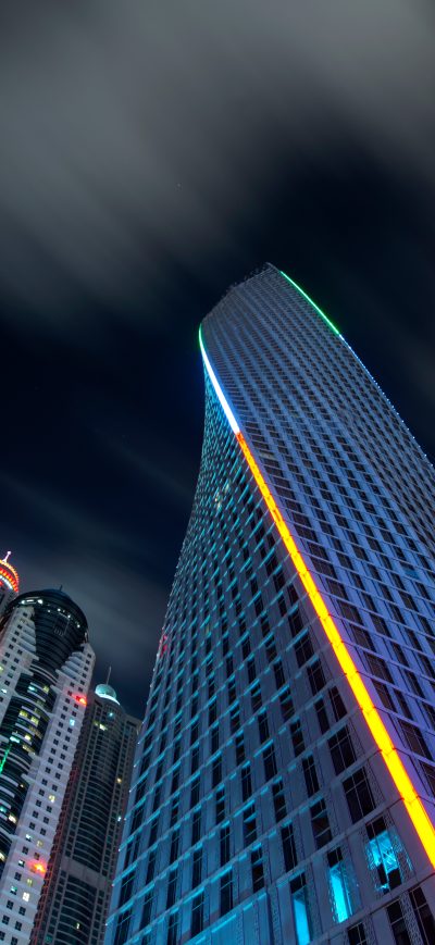 Fond d'écran iPhone Buildings Skyscraper Dubai Nights 8k