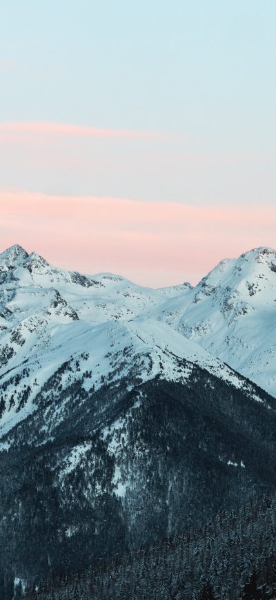 Fond d'écran iPhone Cold Daylight Mountains Landscape 4k