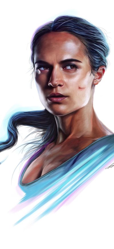 Fond d'écran iPhone Alicia Vikander Lara Croft 4k