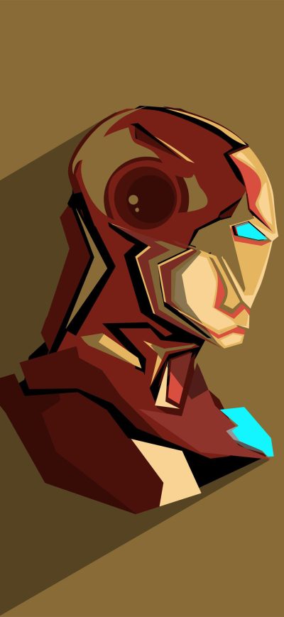 Fond d'écran iPhone Iron Man Pop Head Minimalism