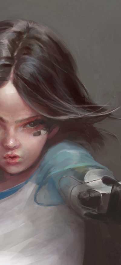 Fond d'écran iPhone Alita Battle Angel Art