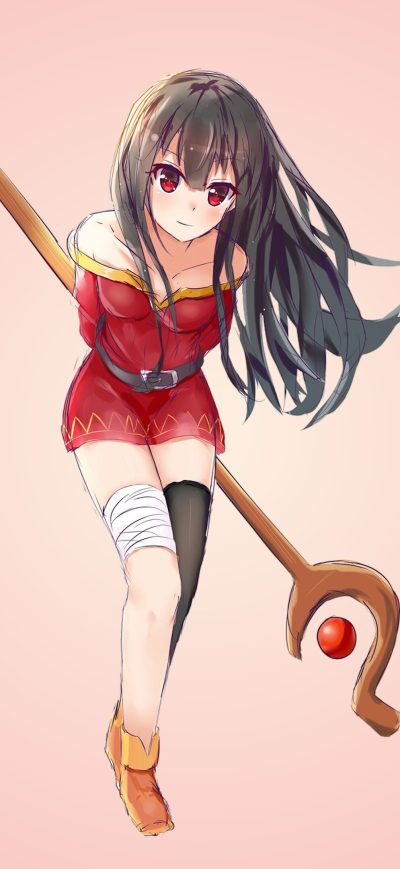 Fond d'écran KonoSuba sur iPhone