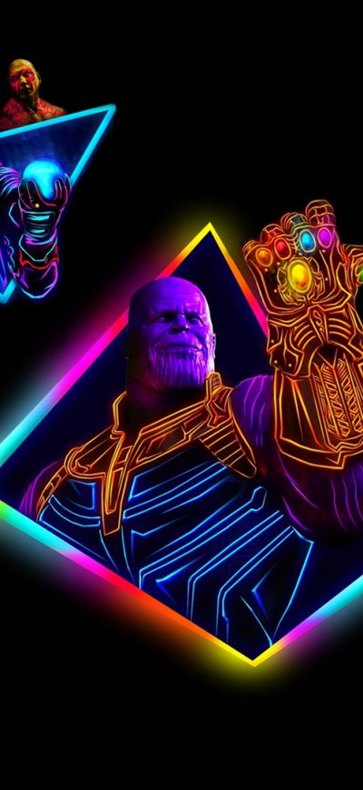 Fond d'écran iPhone Avengers Infinity War 80S Style Artwork