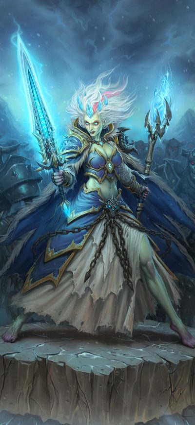 Fond d'écran iPhone Frost Lich Jaina Hearthstone 2018