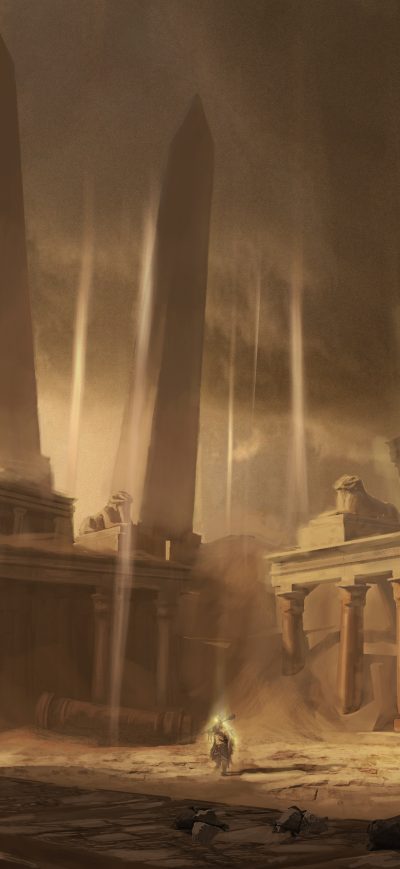 Fond d'écran iPhone Assassins Creed Origins Concept Art 5k