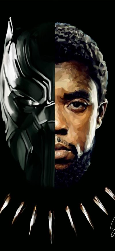 Fond d'écran iPhone Black Panther T Challa 2018 Artwork 5k