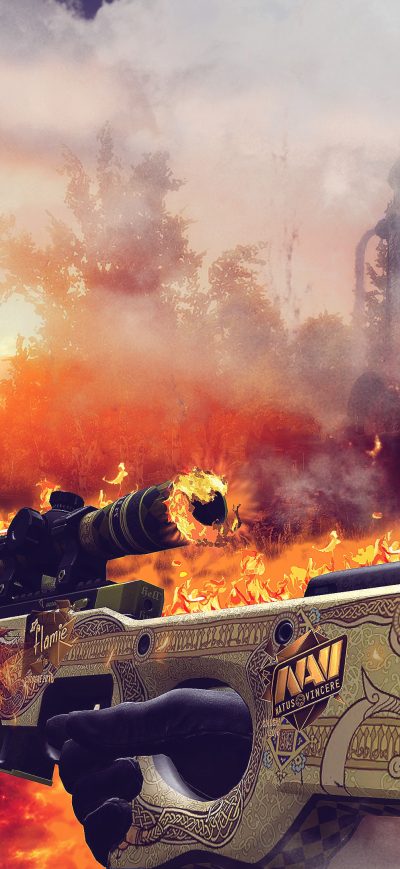Fond d'écran iPhone Counter Strike Dragon Lore Weapon 4k