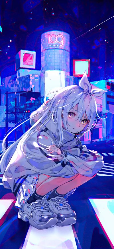 Fond d'écran iPhone Virtual Youtuber Anime Girl 4k