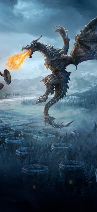 Fond d'écran iPhone Dragon Vs VR Human