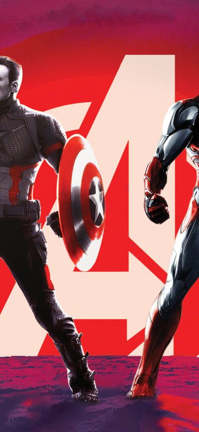 Fond d'écran iPhone Avengers Endgame Tony And Captain America