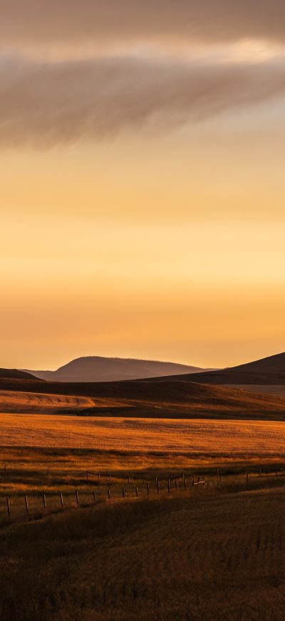 Fond d'écran iPhone Montana Prairie Montana Plain Evening Light Fuji Color Montana Sunset