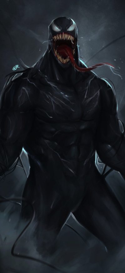 Fond d'écran iPhone Venom Marvel Comic Superhero 4k