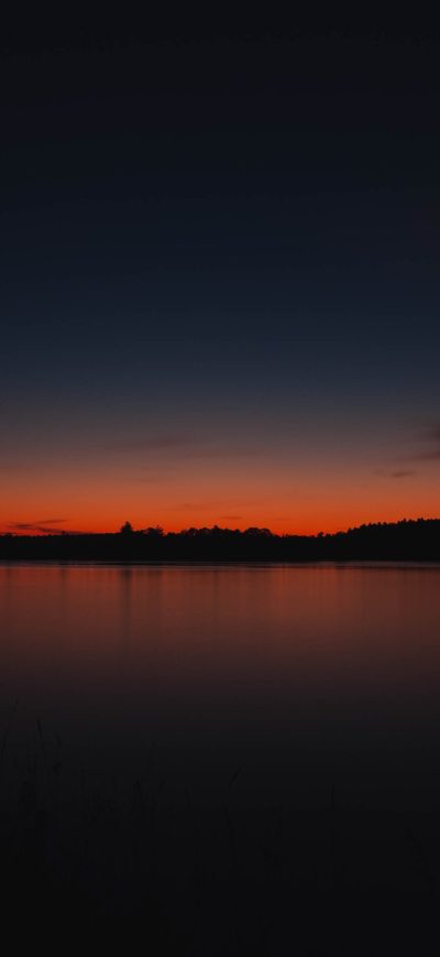 Fond d'écran iPhone Red Sunset Skyline Trees 4k