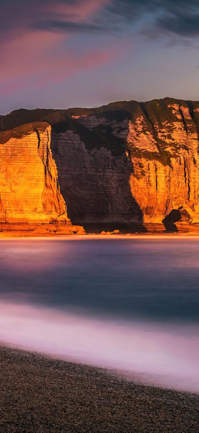 Fond d'écran iPhone Etretat Cliff 8k