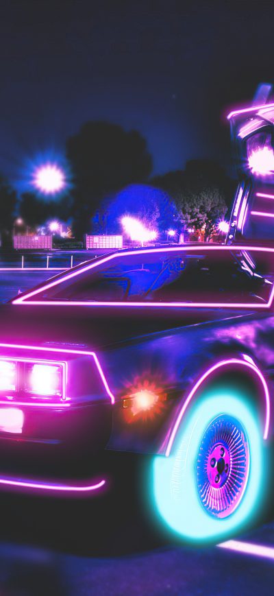 Fond d'écran iPhone Dmc Neon 8k
