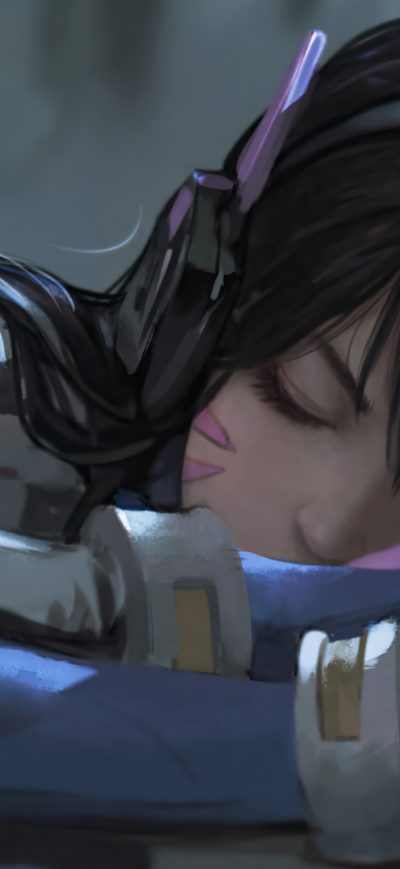Fond d'écran iPhone Dva Overwatch Sleep 4k