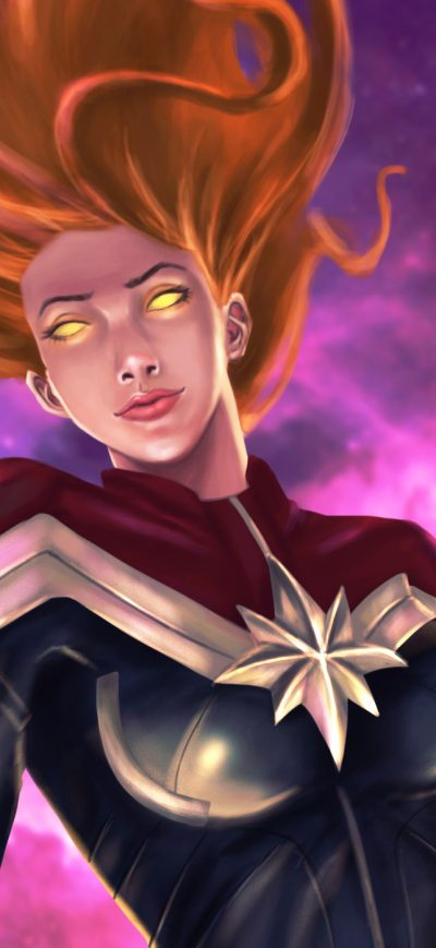 Fond d'écran iPhone New Captain Marvel Arts