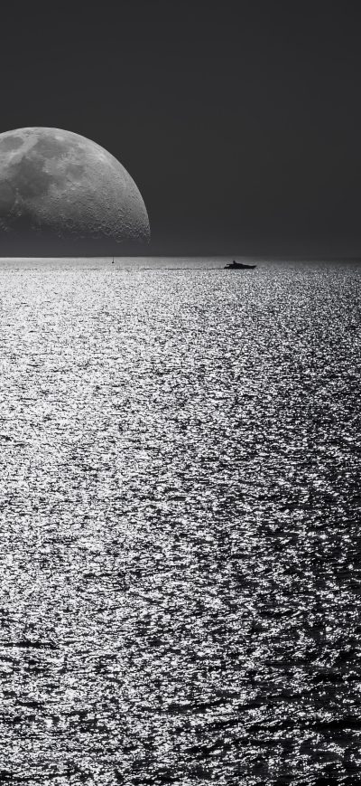 Fond d'écran iPhone Sunset Monochrome 4k