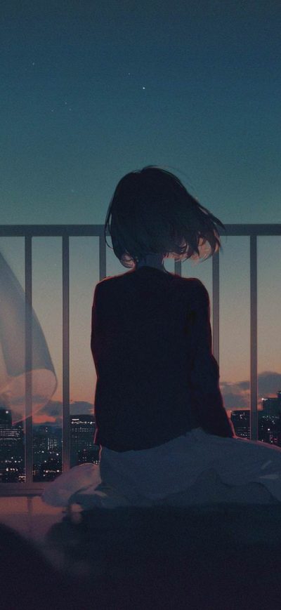 Fond d'écran iPhone Alone Girl Artwork