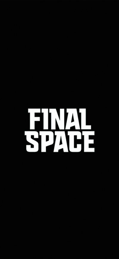 Fond d'écran iPhone Final Space Logo Dark 5k