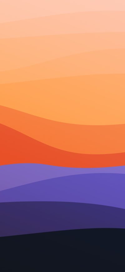 Fond d'écran iPhone MacOS Sonoma Orange Dark