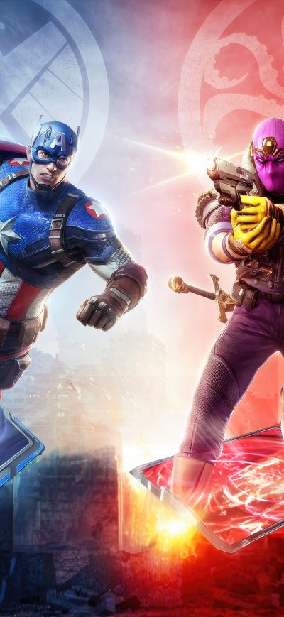 Fond d'écran iPhone Marvel Duel Captain Vs Red Skull