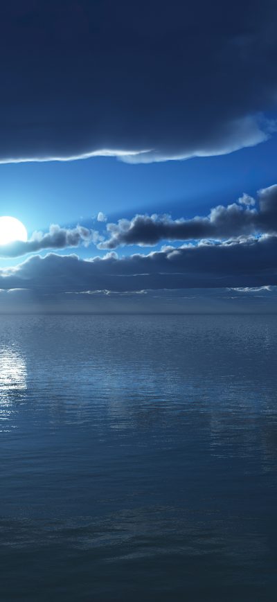 Fond d'écran iPhone Blue Ocean Silent 4k