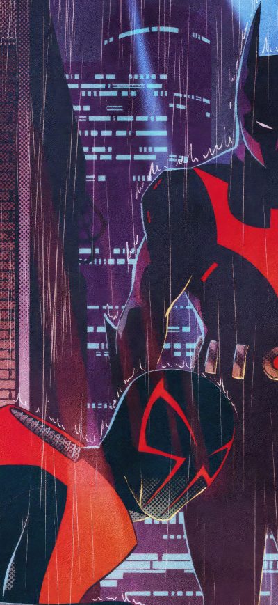 Fond d'écran iPhone Spiderman 2099 And Batman Beyond