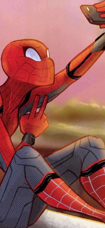Fond d'écran iPhone Spiderman Clicking Selfie